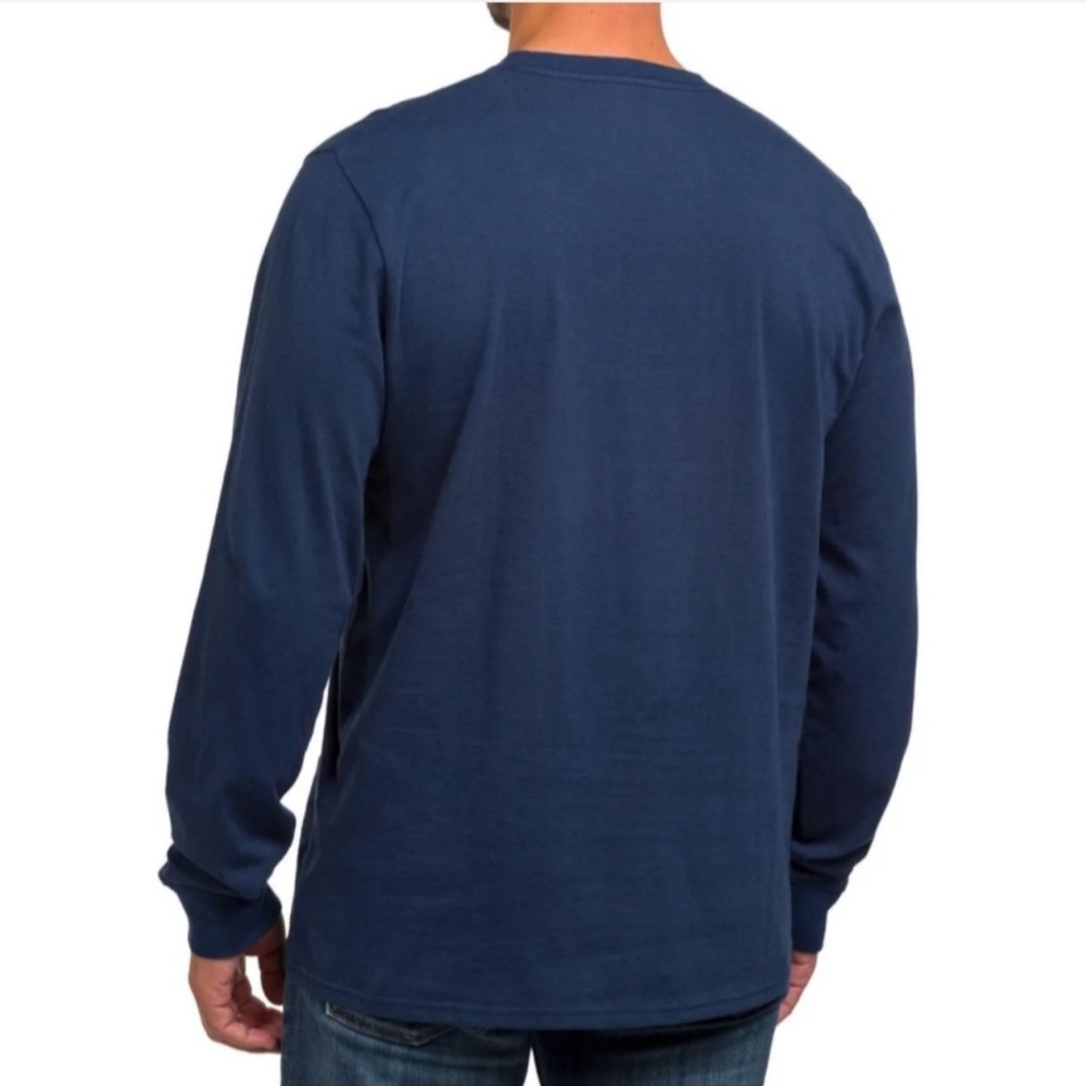 NWT 🏔️🥾🌲 LEVI’S BLUE COTTON LONG SLEEVE SNOWY MOUNTAIN GRAPHIC T-SHIRT Men’s XXL - Picture 3 of 9